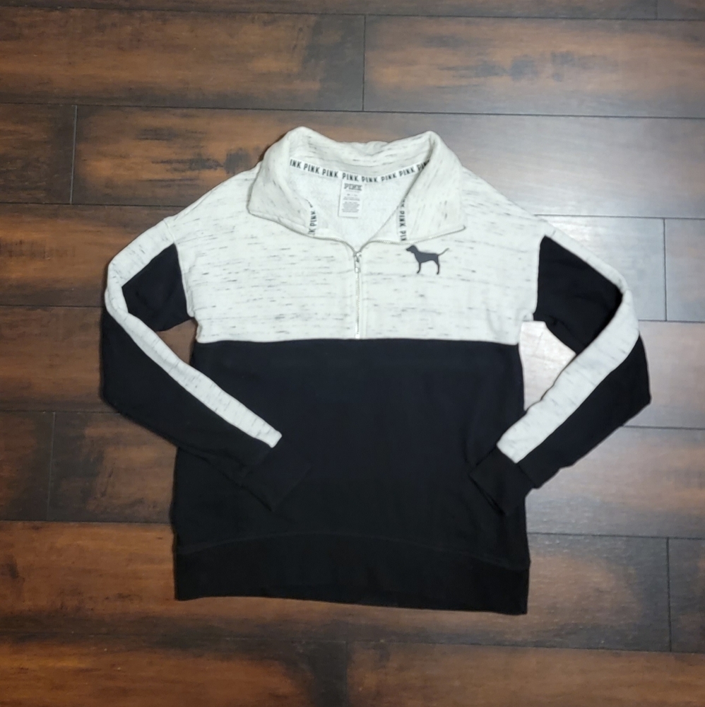 PINK Victoria’s Secret 1/4 Zip Long Sleeve Sweatshirt